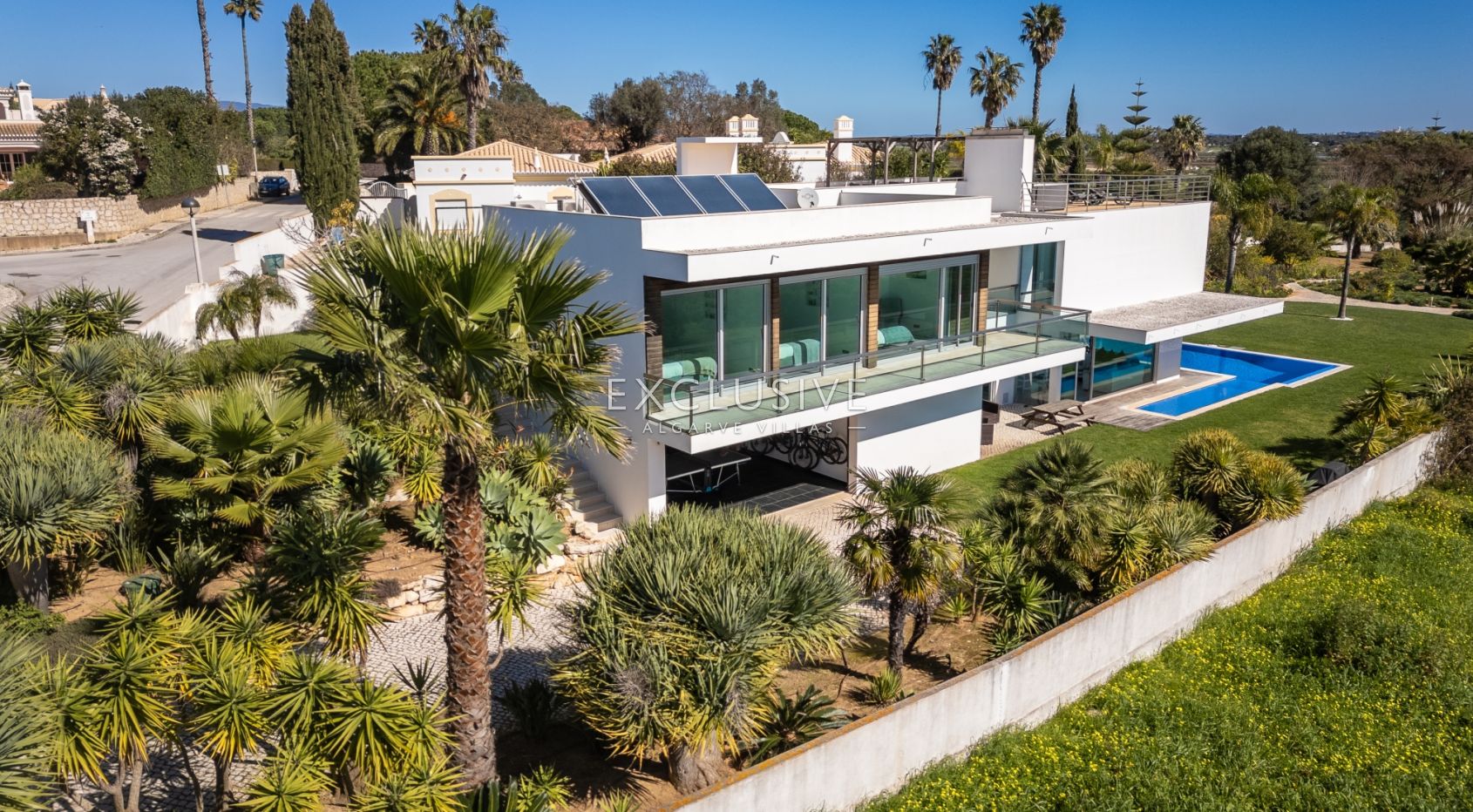Contemporary villa overlooking Palmares golf course, the Meia Praia and Alvor Estuary, Lagos, Portugal