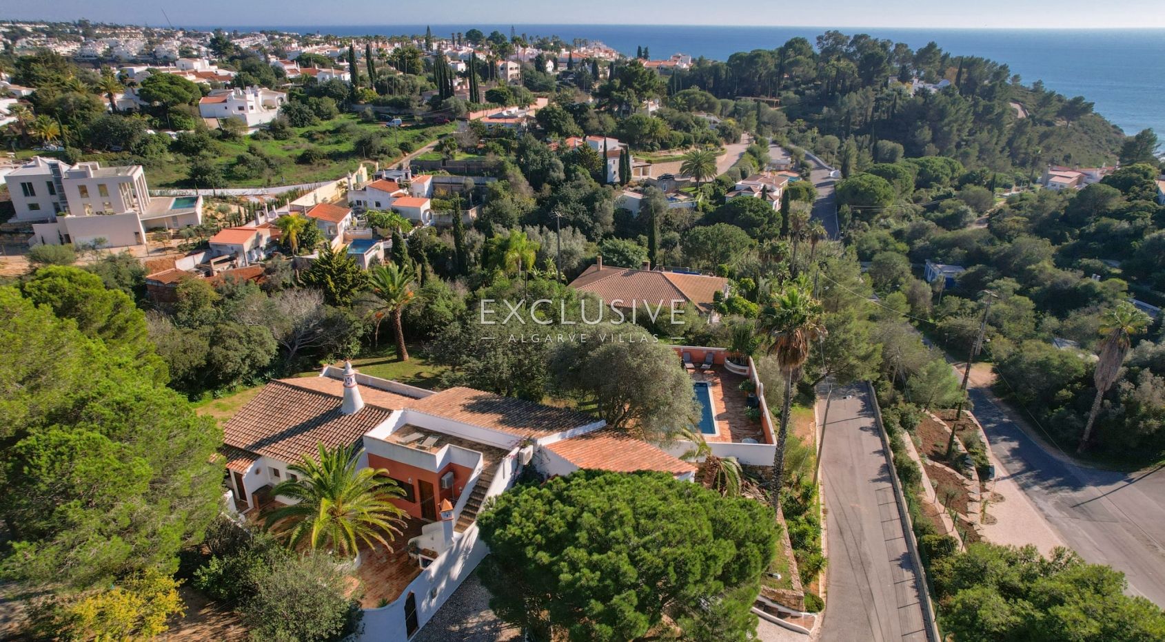 Secluded ocean view property on big plot in the heart of Carvoeiro, Lagoa, Portugal