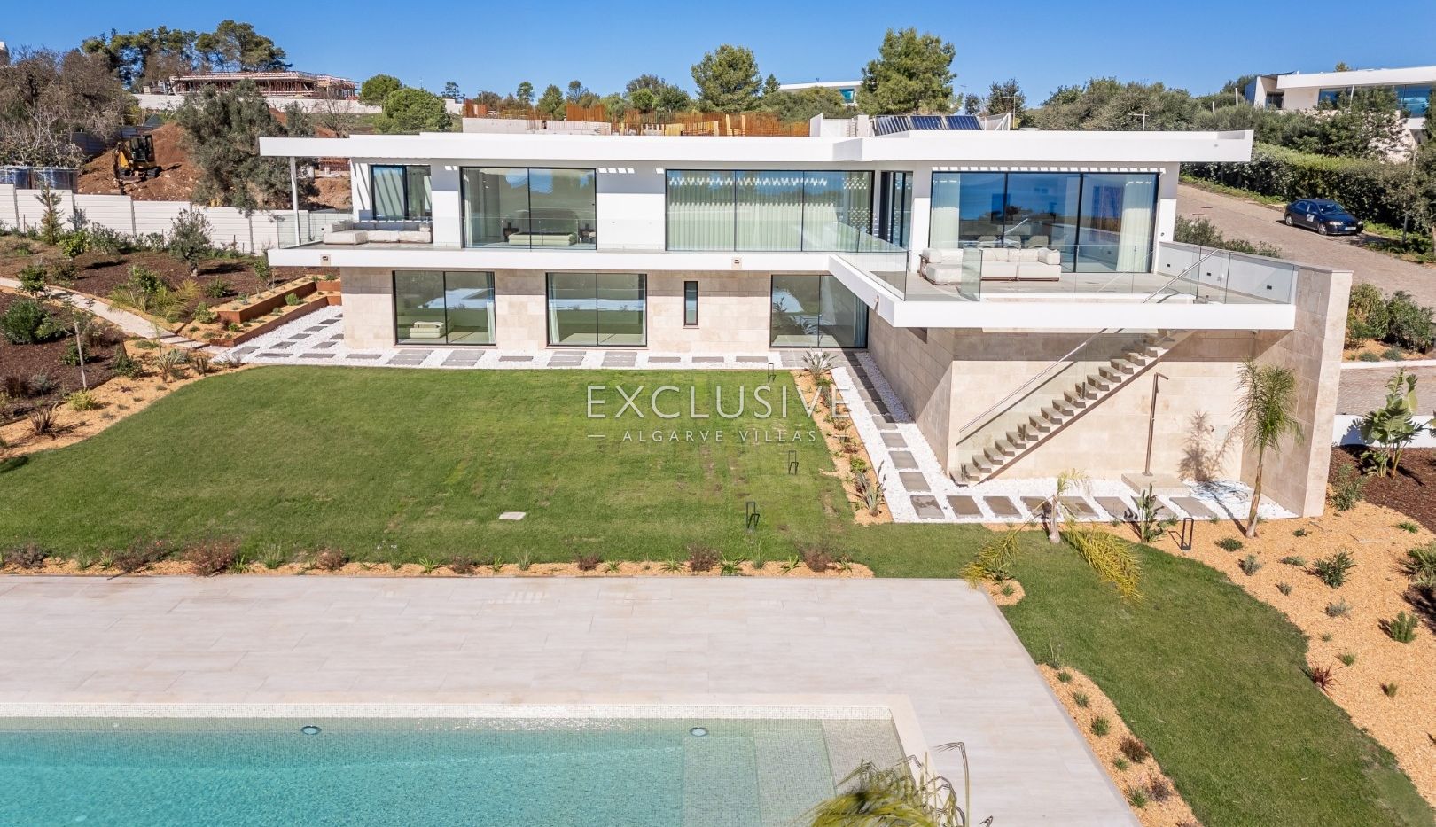 Buy 4 bedroom contemporary villa with golf and ocean views on Palmares golf course Lagos Algarve, Lagos, Portugal