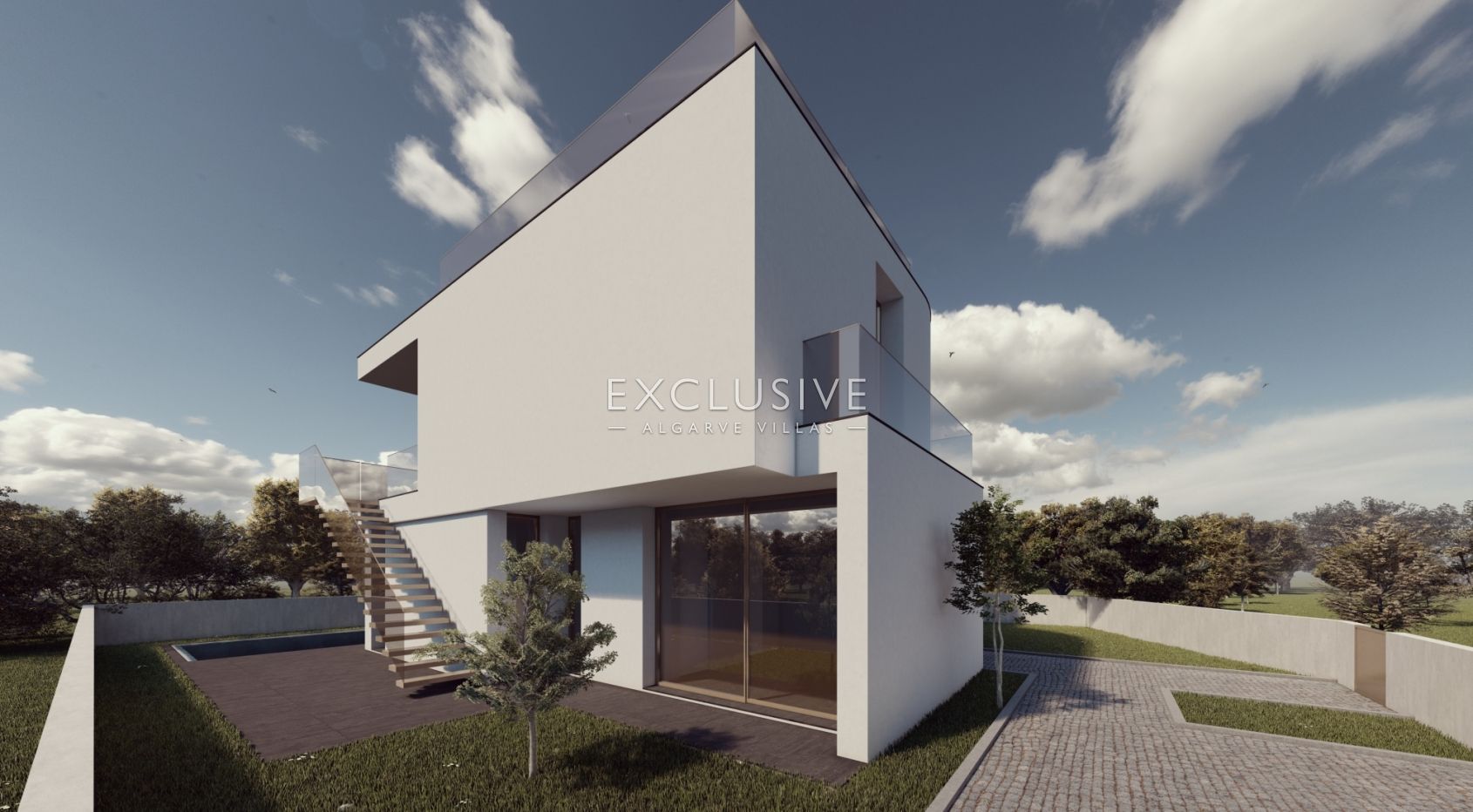 Plot with project for contemporary villa in Carvoeiro, Algarve, Lagoa, Portugal