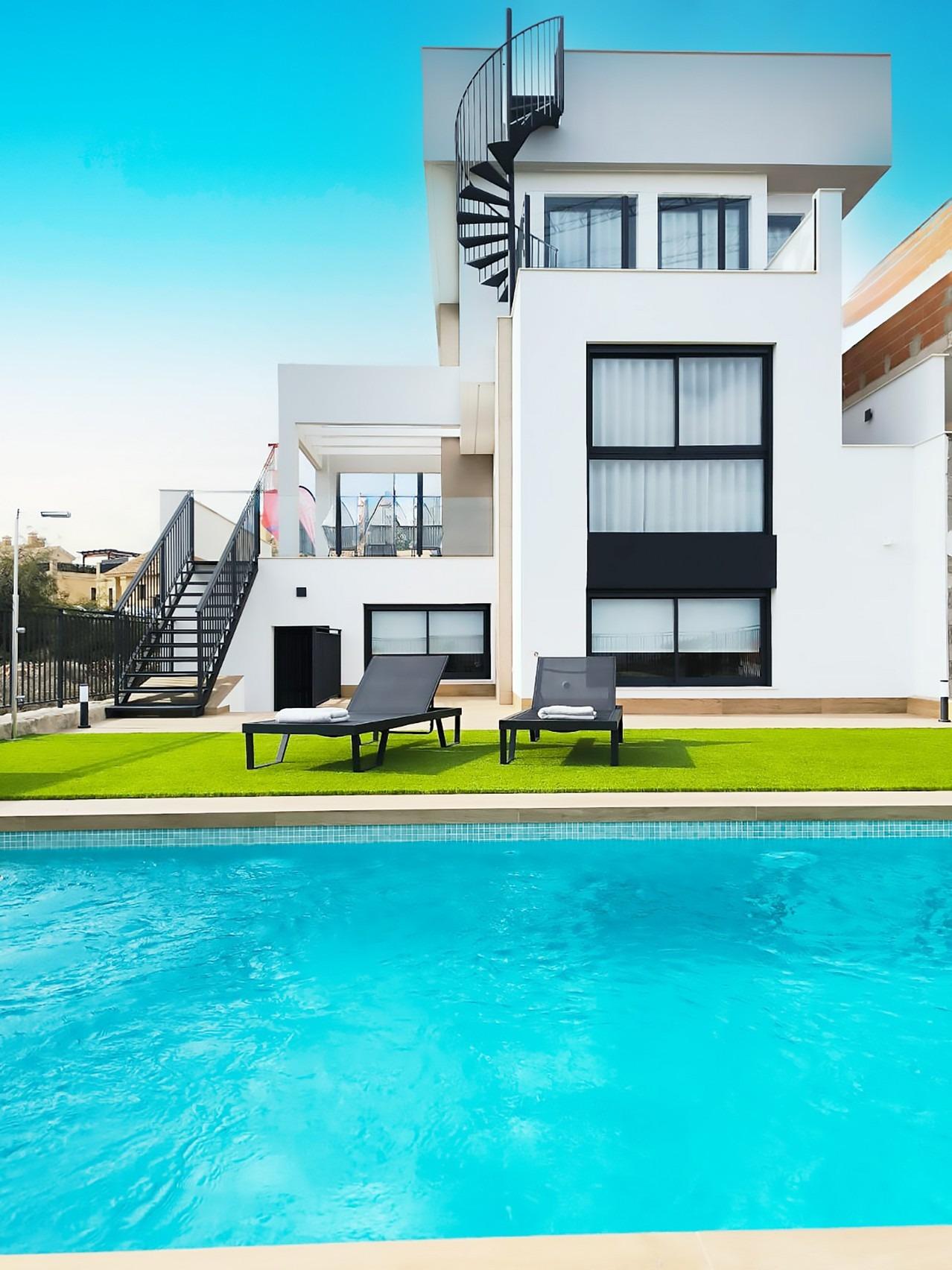 3 bedroom semi-detached villa with semi-basement for sale in Golf Resort(Algorfa) New development, Algorfa, Spain