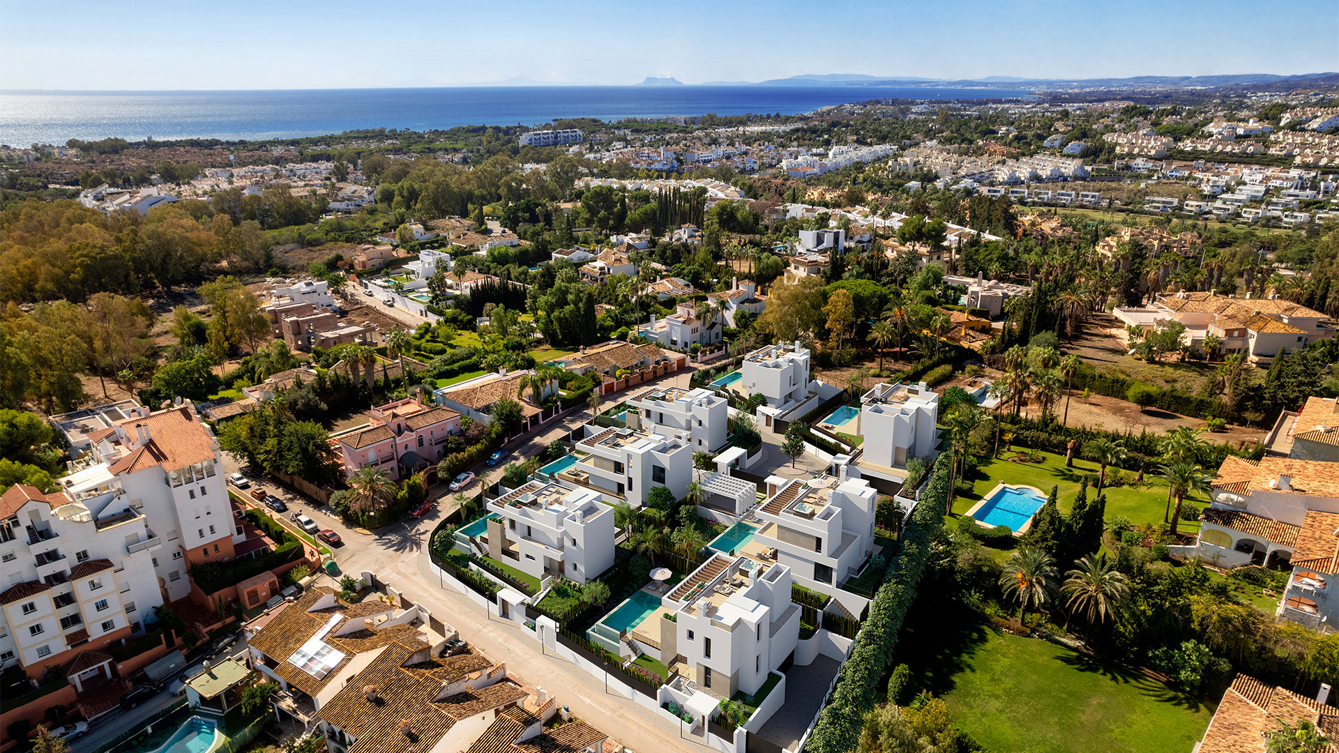 Seven luxury villas in a prime location close to the beach and Puerto Banús and in walking distance to Golf Club, Estepona, Spain