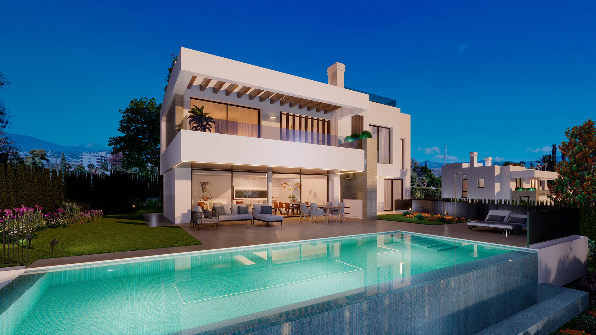 Seven luxury villas in a prime location close to the beach and Puerto Banús and in walking distance to Golf Club, Estepona, Spain